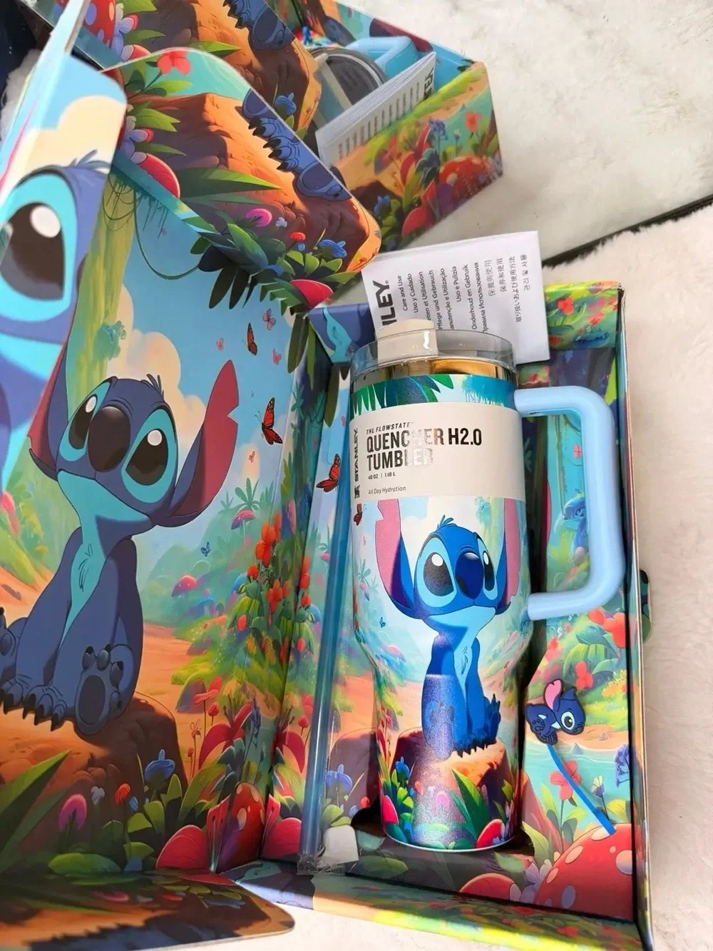 Disney Stitch Blue Insulated Quencher Tumbler with Handle